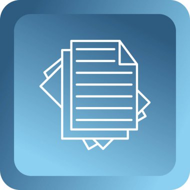 Kağıt belgeler ikonu, vektör illüstrasyonu. düz tasarım biçimi