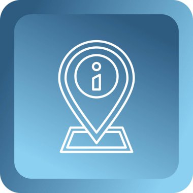 Beyaz arkaplanda izole edilmiş bir konum sembolü olan çizgi haritası işaretleyicisi. GPS konumu. Harita konumu sembolü. Renkli taslak konsepti. vektör