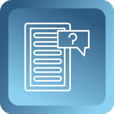 mavi belge simgesi. vektör illüstrasyonu