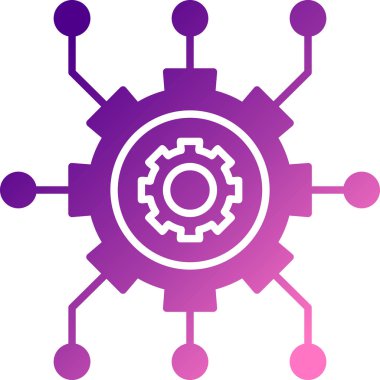 Dişliler. Web simgesi vektör illüstrasyonu