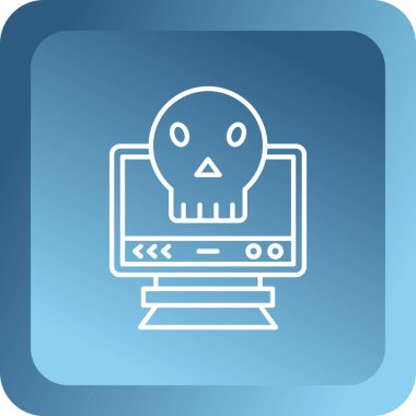 kafatası simgesi, vektör illüstrasyonu.