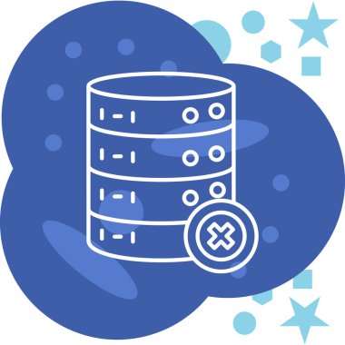 veritabanı. Web simgesi basit illüstrasyon