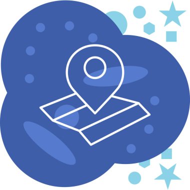 Haritalardaki konum haritası konum simgesi - navigasyon kategorisi