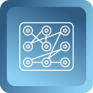 ağ simgesi. Mavi arkaplanda internet düğmesi