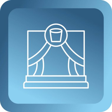 Gri çizgili buz hokeyi oyuncusu ikonu beyaz arka planda izole edildi. vektör illüstrasyonu