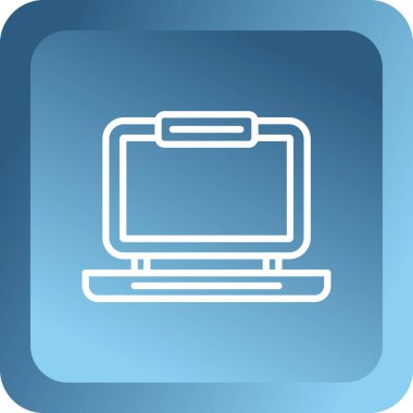 Dizüstü bilgisayar simgesinin vektör çizimi
