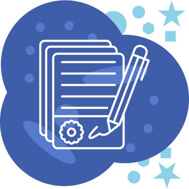 Belge. Web simgesi basit illüstrasyon