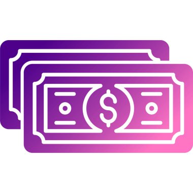 vektör Doları bill simgesi