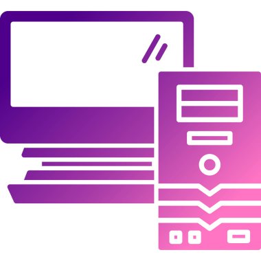 Dizüstü bilgisayar simgesi vektör çizimi