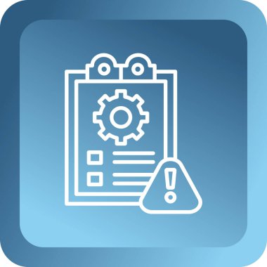 Dişli simgesi olan belge. Web için vites vektör simgesi olan belgenin basit illüstrasyonuName