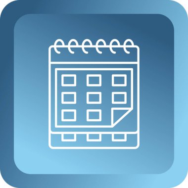 Takvim simgesi, vektör çizimi