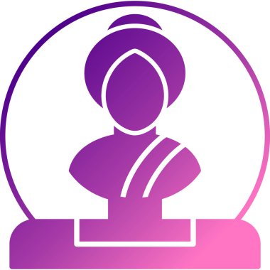 Bir kadın simgesinin vektör illüstrasyonu