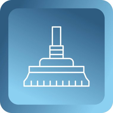 Mavi çizgi kürek ve tırmık ikonu beyaz arkaplanda izole edilmiş. Tarım için bahçe aletleri, tarım alanında tarım aletleri. Çiftçilik. vektör illüstrasyonu