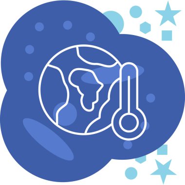 Bir dünya simgesinin vektör illüstrasyonu