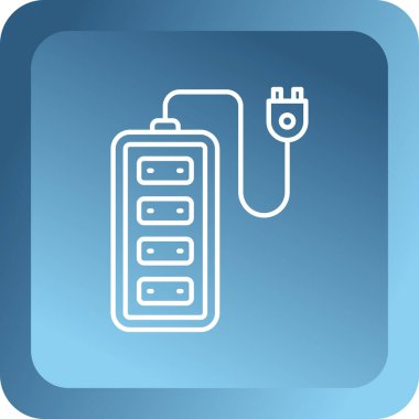 Pil simgesinin vektör illüstrasyonu