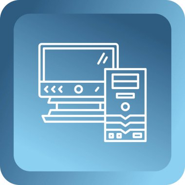 Modern b 'nin vektör illüstrasyonu bilgisayarın simgesinden yoksun