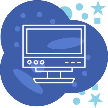 Dizüstü bilgisayar simgesi vektör çizimi