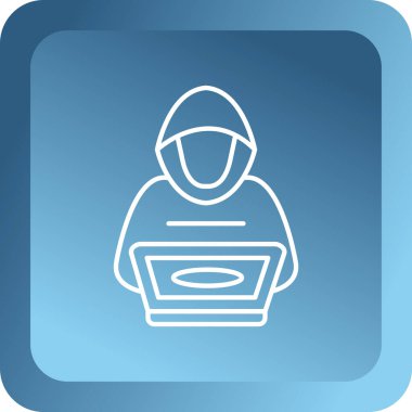 Dizüstü bilgisayar simgesi. Beyaz arka plan üzerinde Internet düğmesi