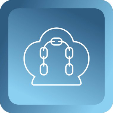 Modern b 'nin vektör illüstrasyonunda simge kilidi yok. asma kilit sembolü