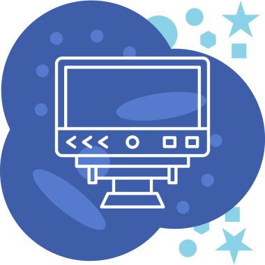 Bilgisayar monitörü. Basit resimleme