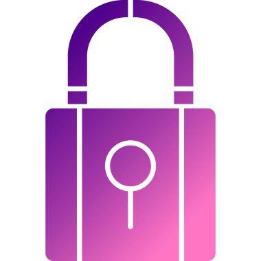 Kilit. Web simgesi basit illüstrasyon