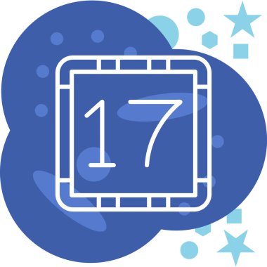 7 numaralı simge, vektör illüstrasyon tasarımı