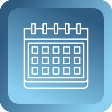 Takvim simgesi vektör illüstrasyonu