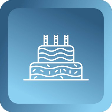 Pasta simgesi. Vektör konsept illüstrasyon tasarımı için.