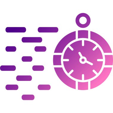 Beyaz arkaplan vektör illüstrasyonunda izole edilmiş saat simgesi