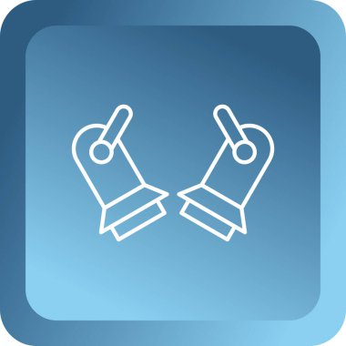 Gri çizgi beyaz arka planda izole edilmiş çekiç simgesini geçti. Tamir için alet. vektör