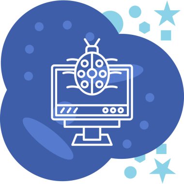 bilgisayar izleme simgesi, vektör illüstrasyonu