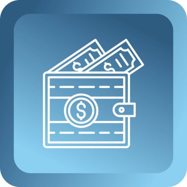 Para kutusu. Web simgesi basit illüstrasyon