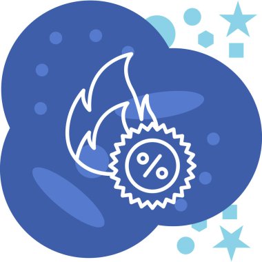 İndirim simgesi soyut olarak izole edildi