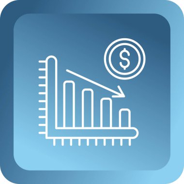 Dolar büyüme ikonu vektör illüstrasyonu