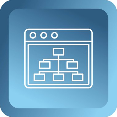 Ağ simgesi. İş geliştirme kavramının basit illüstrasyonu