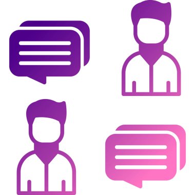 konuşma balonları Icons set