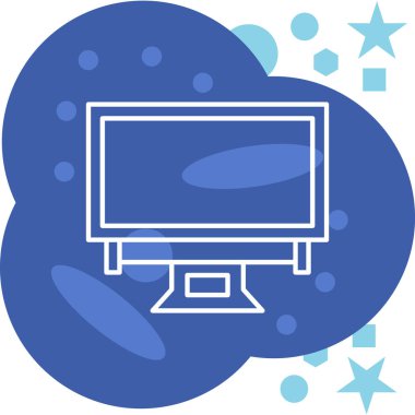 Bilgisayar monitörü. Basit resimleme