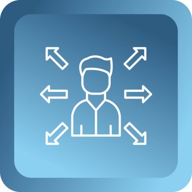 İş adamı simgesi vektör illüstrasyonu