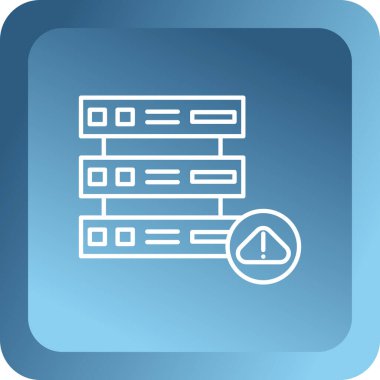 Sunucu. Web simgesi basit illüstrasyon