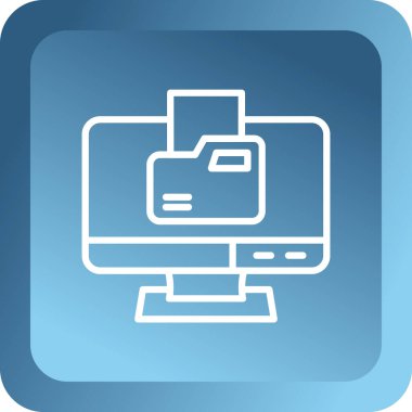 Bilgisayar simgesinin vektör illüstrasyonu