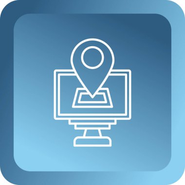 Bilgisayarda seo modern simgenin vektör illüstrasyonu