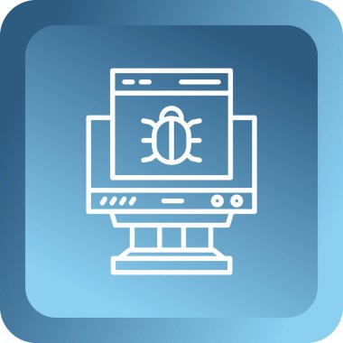 Modern bilgisayar simgesinin vektör illüstrasyonu