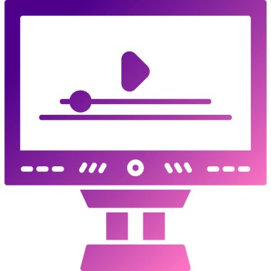 Bilgisayar monitörü simgesi. Web için dizüstü bilgisayar vektör simgelerinin basit çizimi