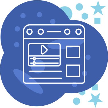 bulut web simgesi, basit illüstrasyon