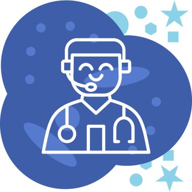 Doktor. Web simgesi basit tasarım