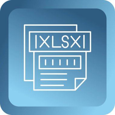 XLS dosyası soyut arkaplanda izole edildi