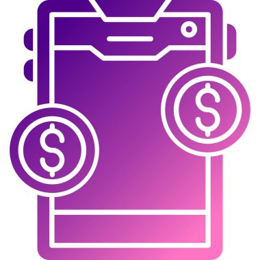 Dolar. Web simgesi basit illüstrasyon