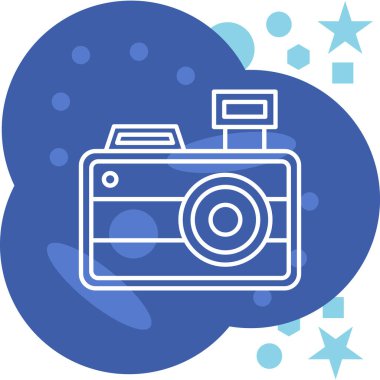 Fotoğraf kamerası vektör simgesi