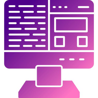 Bilgisayar web simge vektör çizim