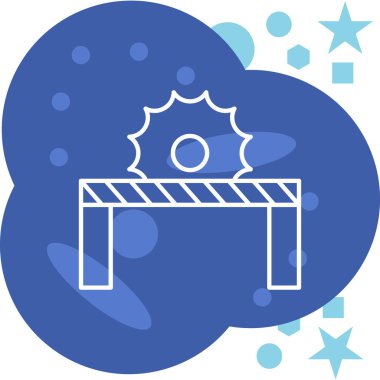 Bir çadır simgesinin vektör illüstrasyonu